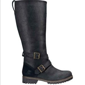 Timberland knee high lined black boots size 8